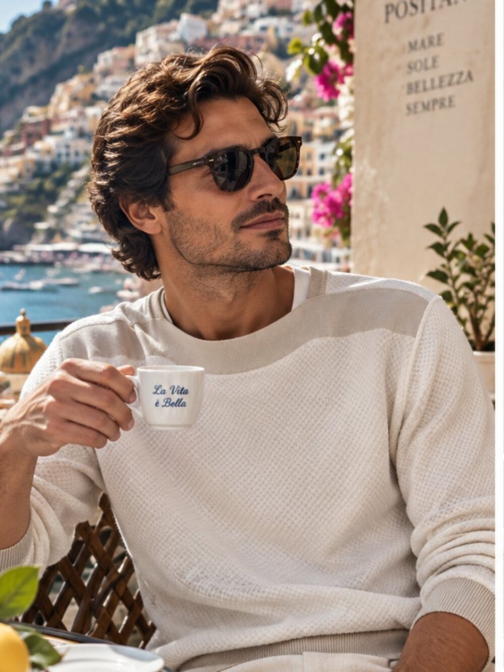 Canali Made in Italy 100% Cotton Textured Sweater Size 48 PTP20
